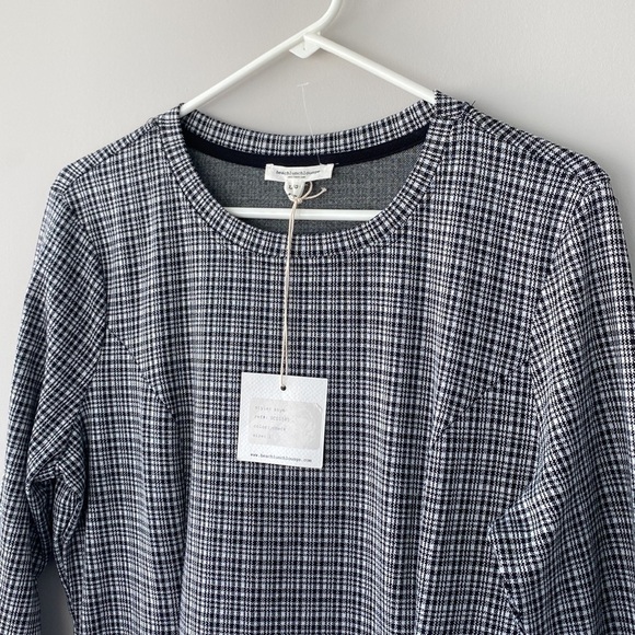 NEW NWT Beachlunchlounge Skye Printed Flared Dress In Check Large - Picture 4 of 8